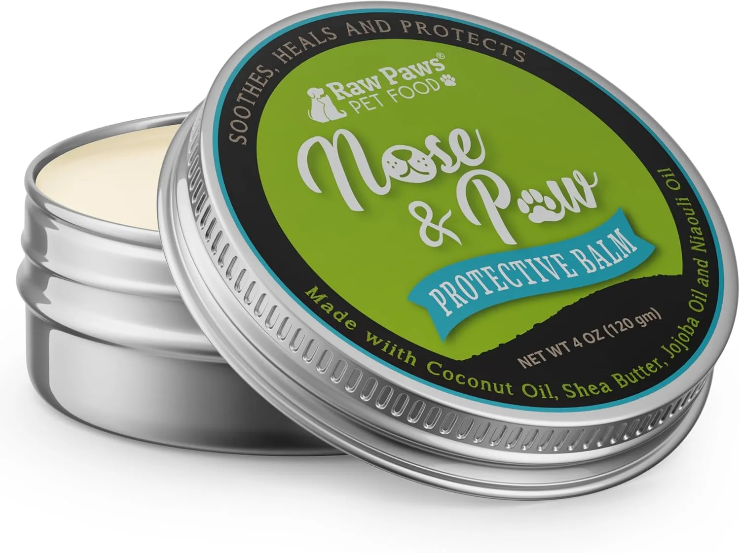 Raw Paws Nose & Paw Balm - Value Size - (4-Ounce) - Dog Nose Balm & Cat Nose Relief - Frenchie, English Bulldog - Snout Soother for Dogs & Cats - Dog Nose Butter Dogs Need - Nose Balm Natural