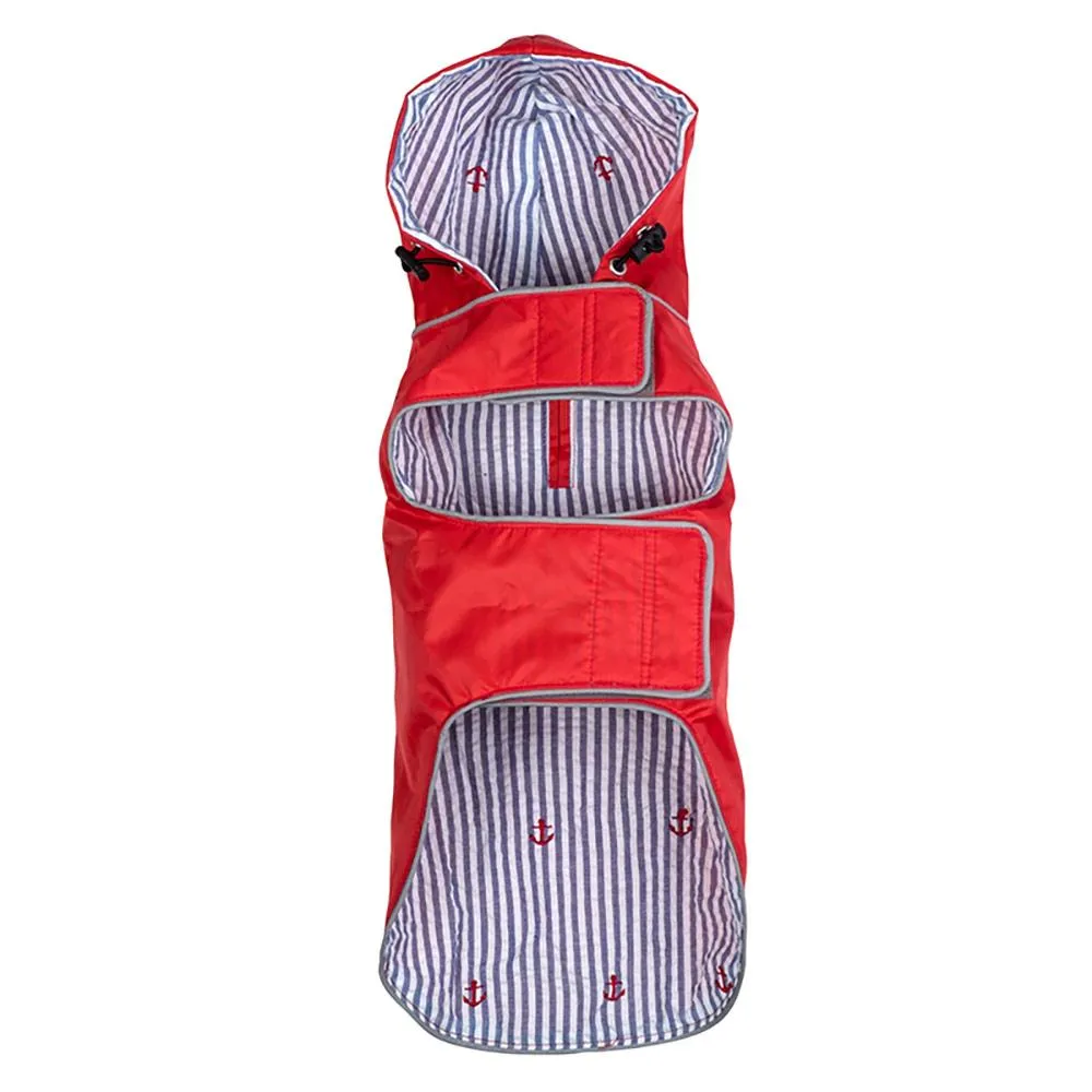 Red Dog Rain Jacket - The Worthy Dog Red Seattle Slicker Jacket