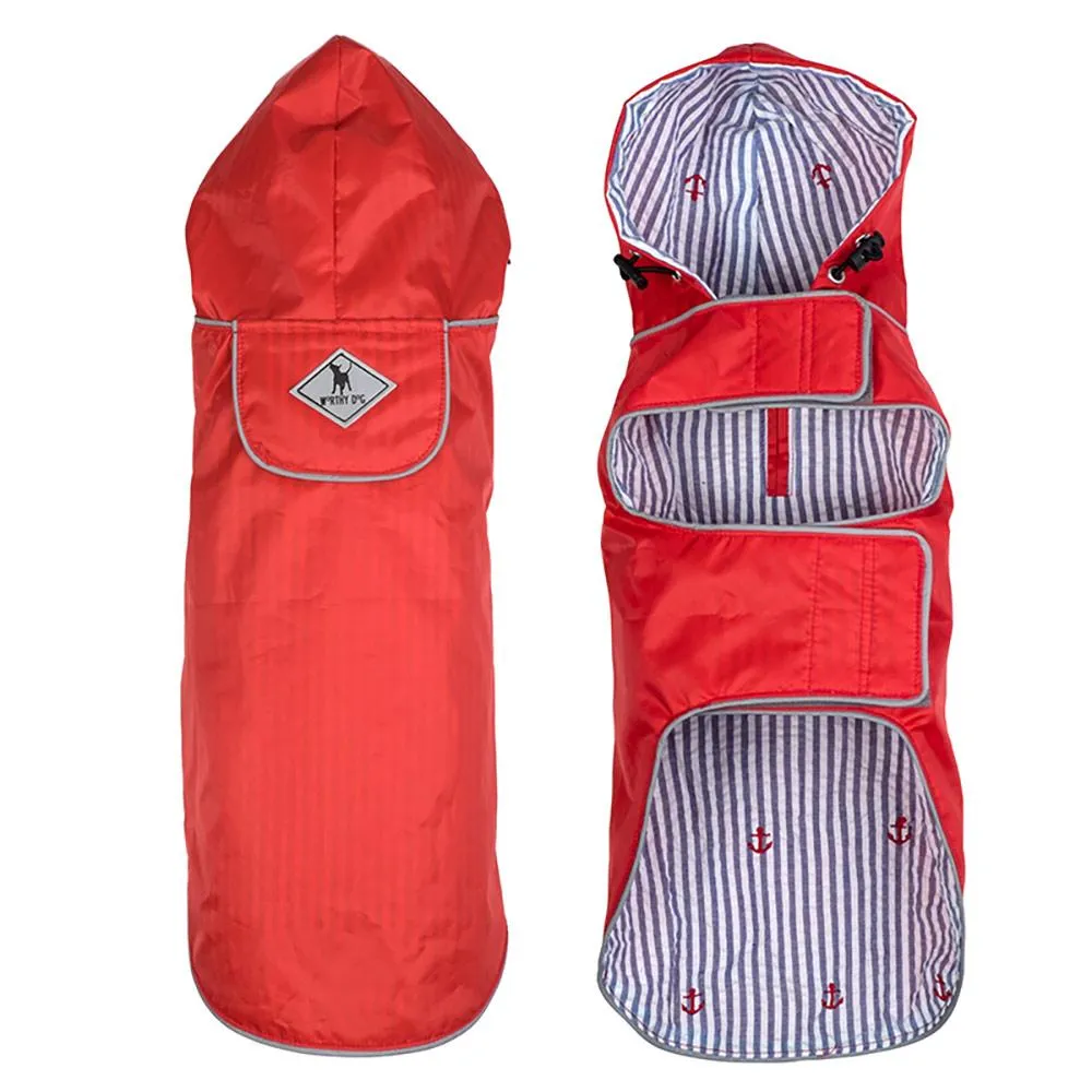 Red Dog Rain Jacket - The Worthy Dog Red Seattle Slicker Jacket