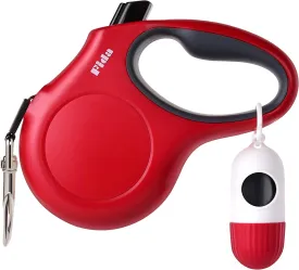 Retractable Dog Leash with Dispenser and Poop Bags, 16 Ft Pet Walking Leash for Medium Dog or Cat up to 44 Lbs