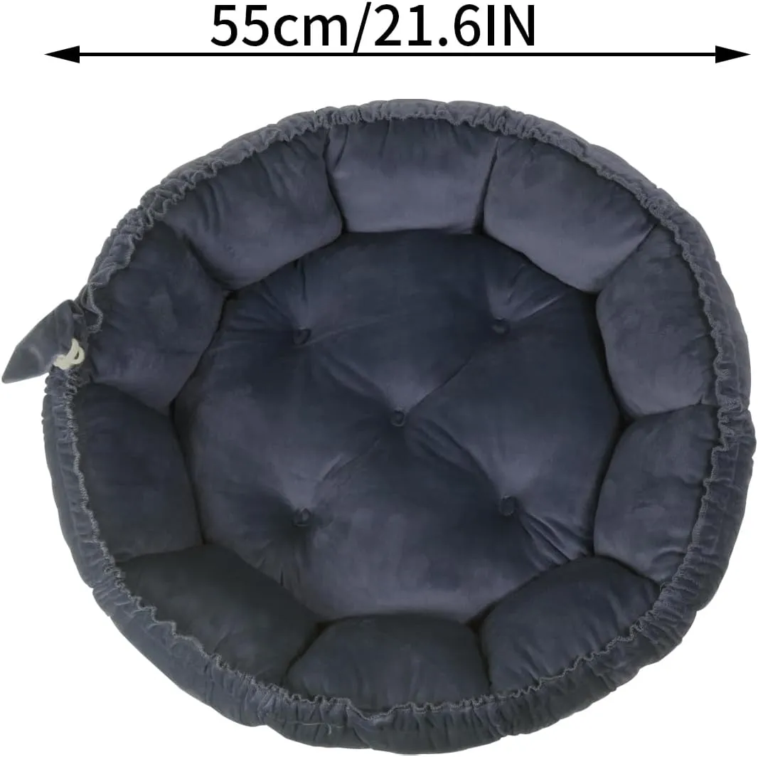 ,Round Dog beds for Medium Dogs,Round,Donut,Calming Dog Bed,Calming,Comfort,pet Bed,pet beds for Small Dogs,Puppy beds,Small,Puppy beds for Medium,washabl(21.6''L21.6''W5.9''Th)