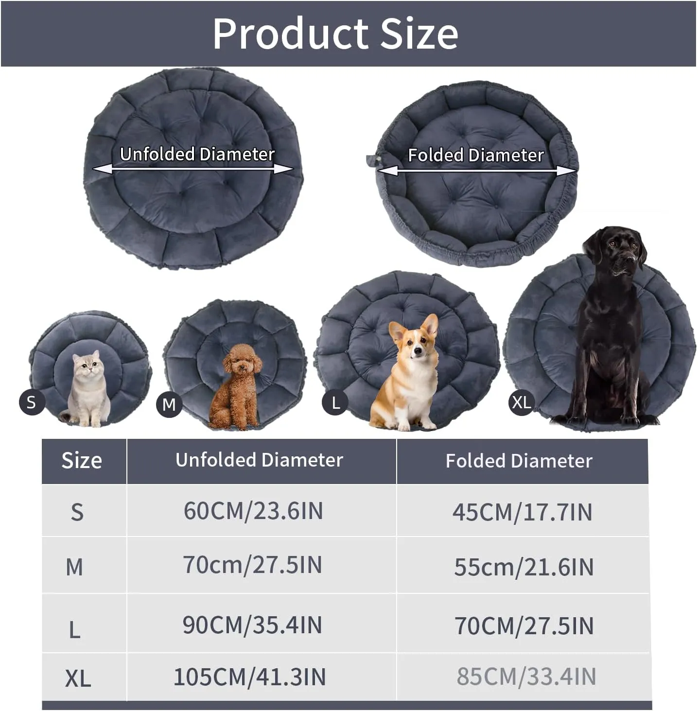 ,Round Dog beds for Medium Dogs,Round,Donut,Calming Dog Bed,Calming,Comfort,pet Bed,pet beds for Small Dogs,Puppy beds,Small,Puppy beds for Medium,washabl(21.6''L21.6''W5.9''Th)