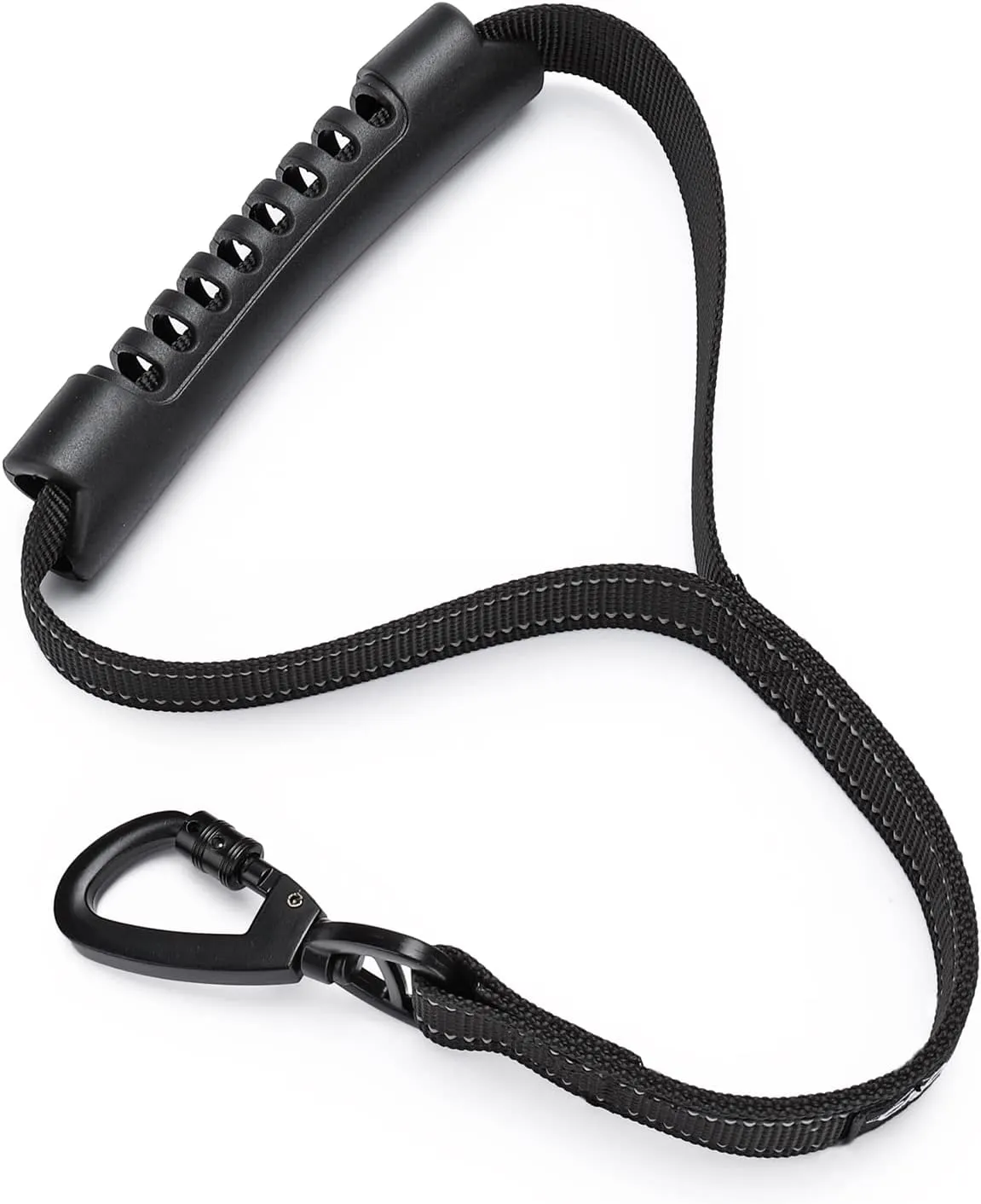 Short Dog Leash with Comfortable Handle Reflective Heavy Duty Short Leash for Dog Training Control (Black)