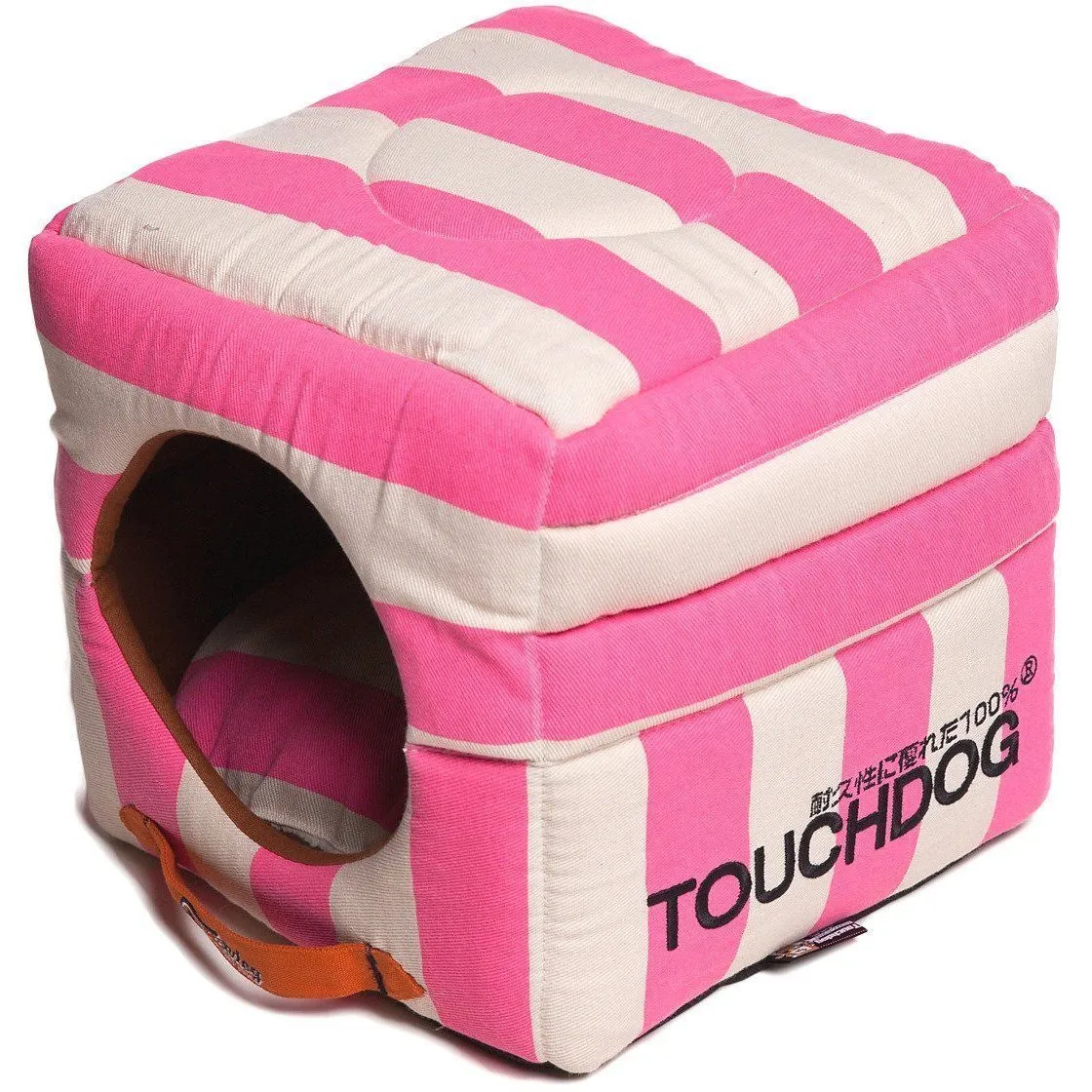 Touchdog ® 'Polo-Striped' 2-in-1 Convertible and Collapsible Dog and Cat Bed