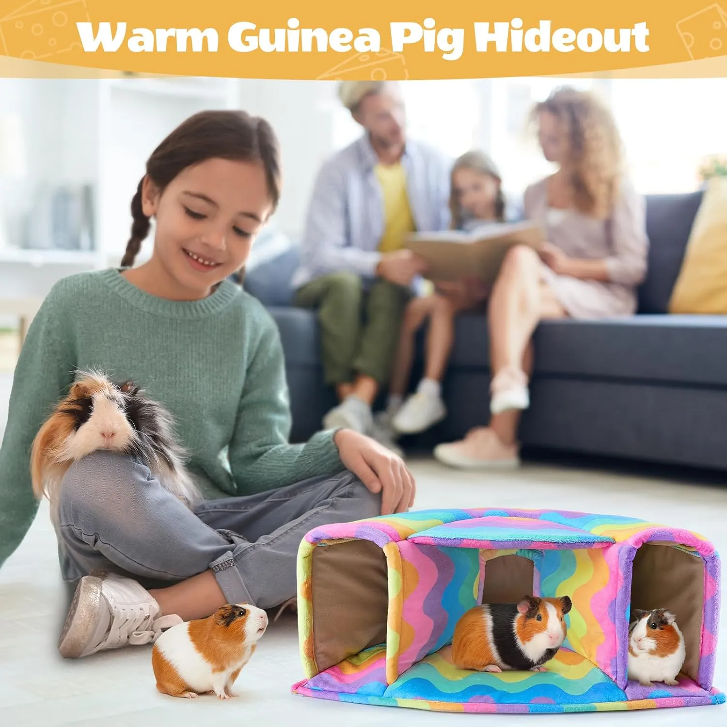 Unicorn Catcher Large Cozy Guinea Pig House - Warm Tunnel Accessories for Small Pets