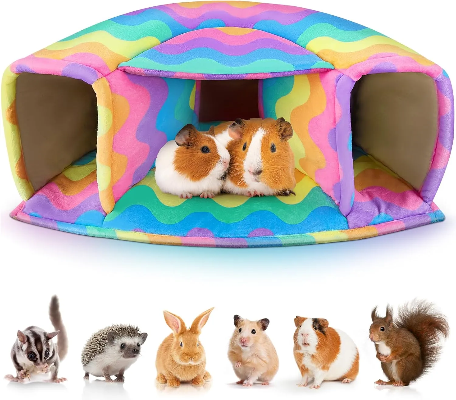Unicorn Catcher Large Cozy Guinea Pig House - Warm Tunnel Accessories for Small Pets