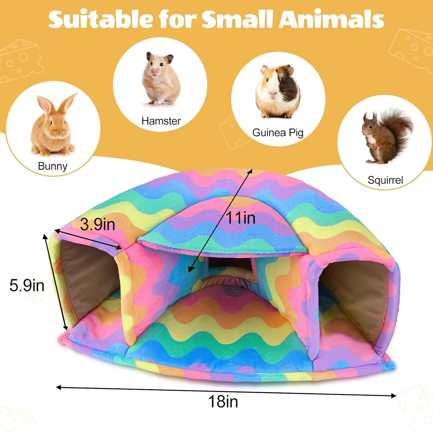 Unicorn Catcher Large Cozy Guinea Pig House - Warm Tunnel Accessories for Small Pets