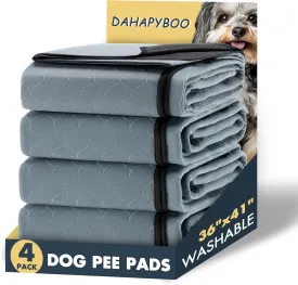 Washable Pee Pads for Dogs,4 Pack Reusable Puppy Pads for Dogs,36x41 Non-Slip Waterproof Pet Training Pads for Crate, Playpen, Bed, Sofa,Whelping Box, Potty Training