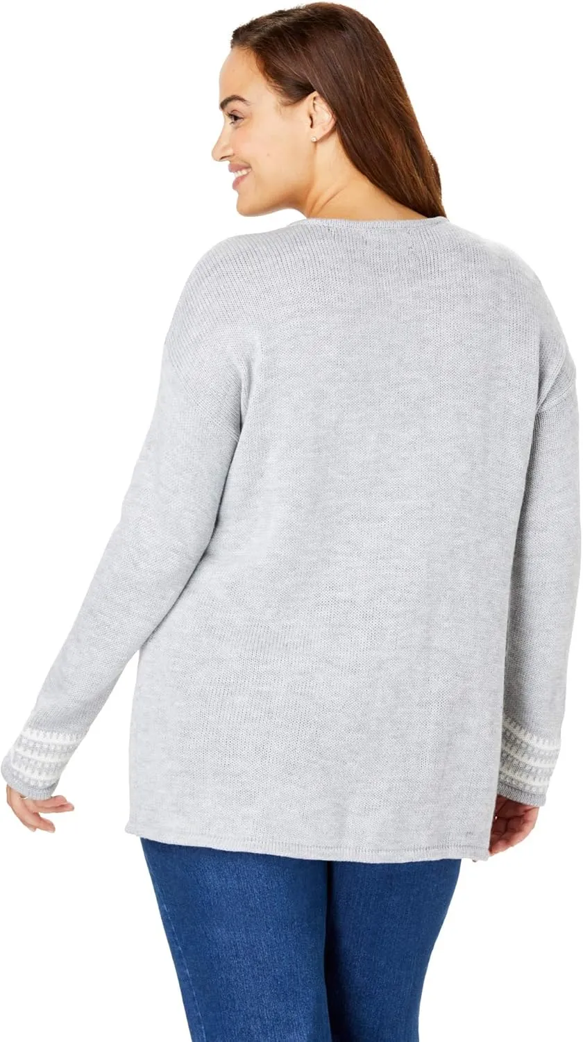 Woman Within Plus Size Motif Sweater