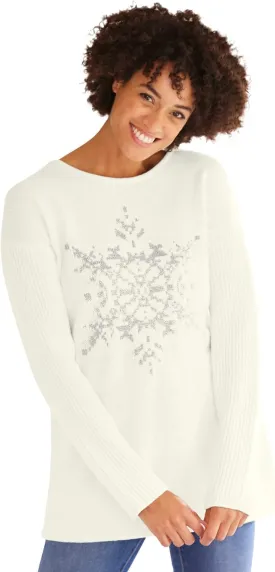 Woman Within Plus Size Motif Sweater