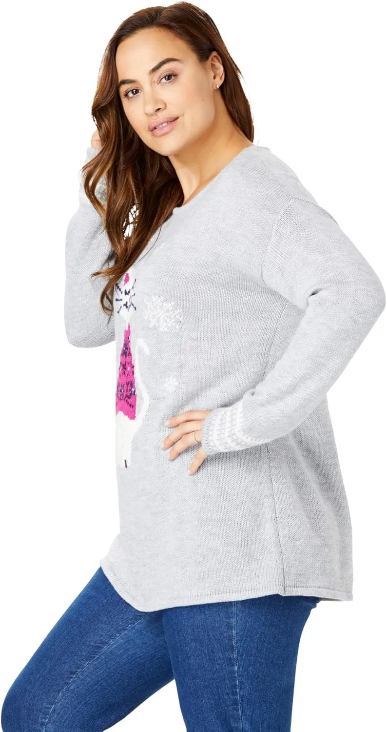 Woman Within Plus Size Motif Sweater