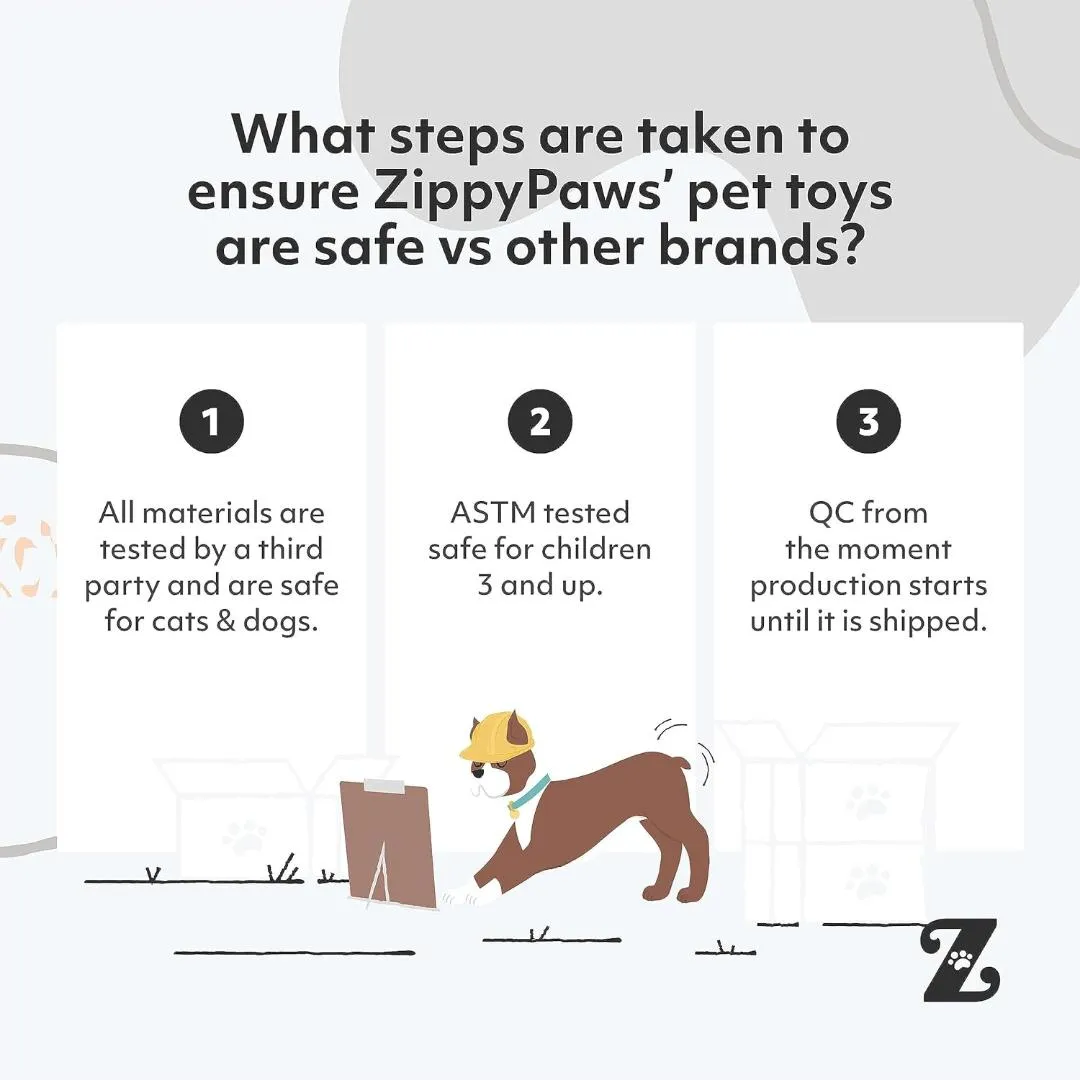 ZippyPaws Skinny Peltz - Fox, Raccoon, & Squirrel - No Stuffing Squeaky Dog Toys, Unstuffed Chew Toy for Small & Medium Breeds, Bulk Multi Pack of 3 Soft Plush Toys, Flat No Stuffing Puppy Dog Toys - 18"